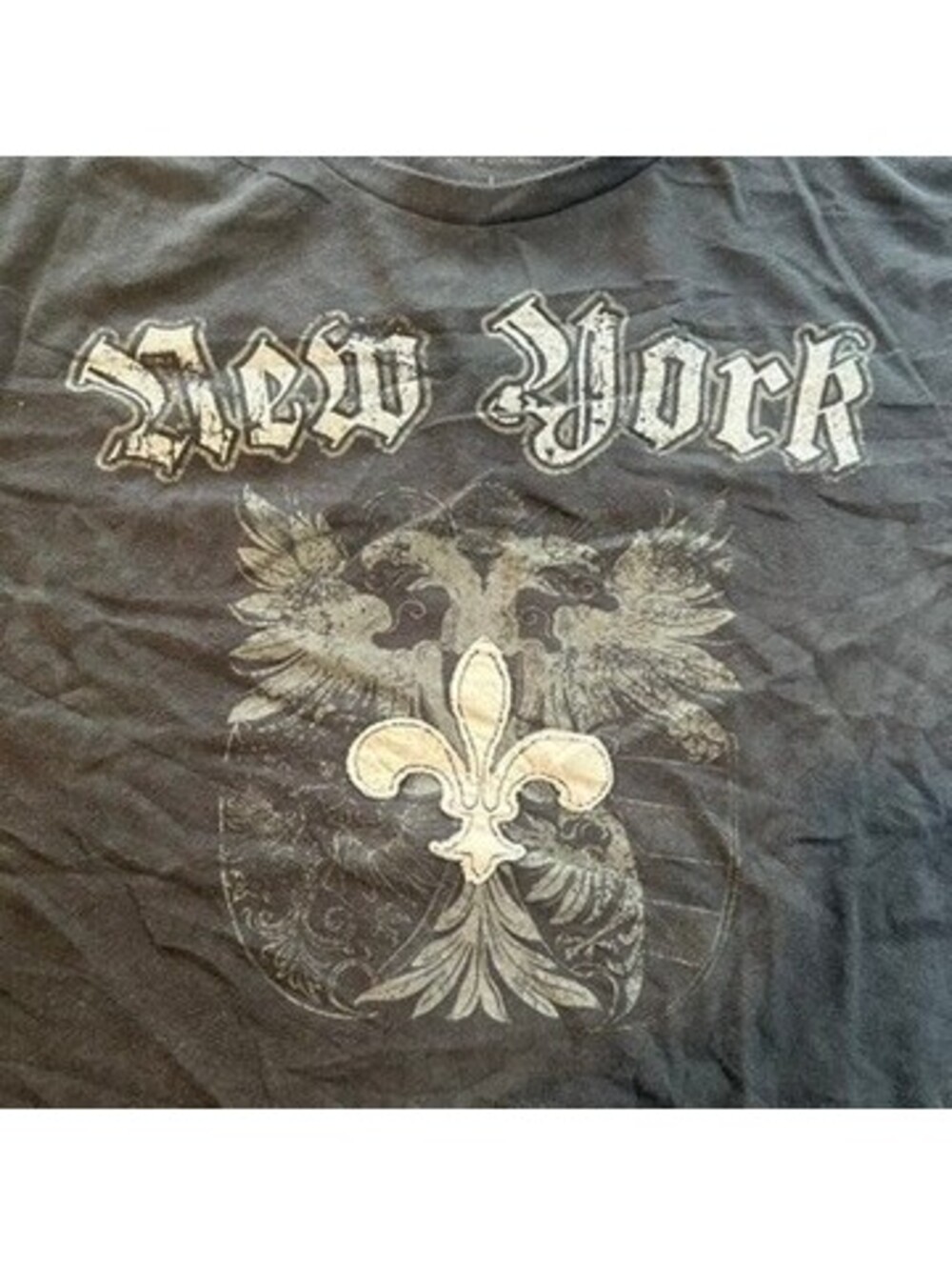 Vintage y2k designer Guess New York black graphic T-shirt